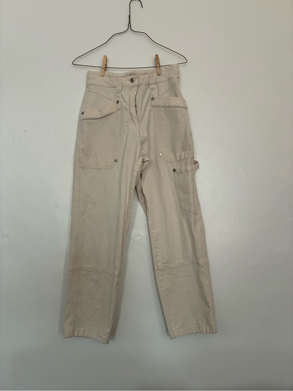 Maeve Ivory Straight Leg Jeans